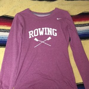 old mauve rowing dri fit shirt
